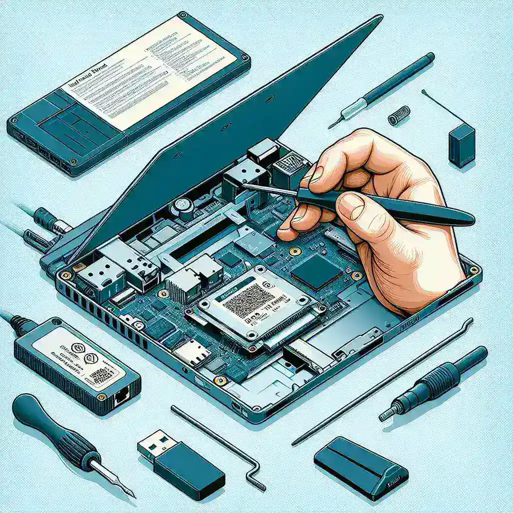 How do you install a network adapter on a laptop?