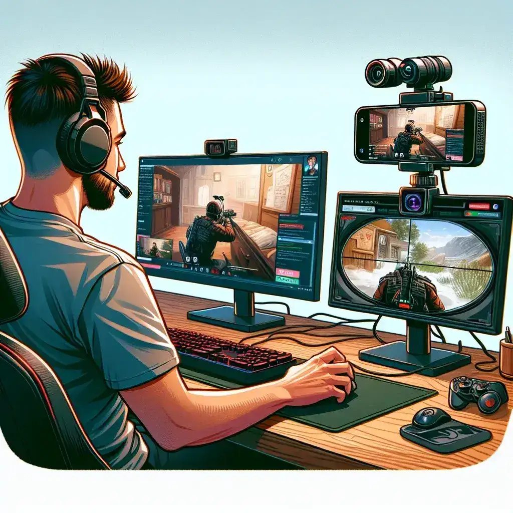 How do I set up a dual webcam setup for game streaming?