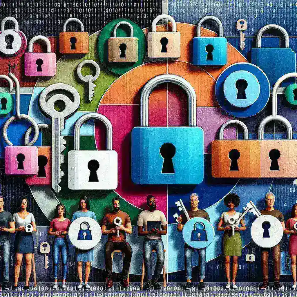 "Infographic illustrating the privacy benefits of diverse default options in technology, emphasizing user empowerment and data protection."