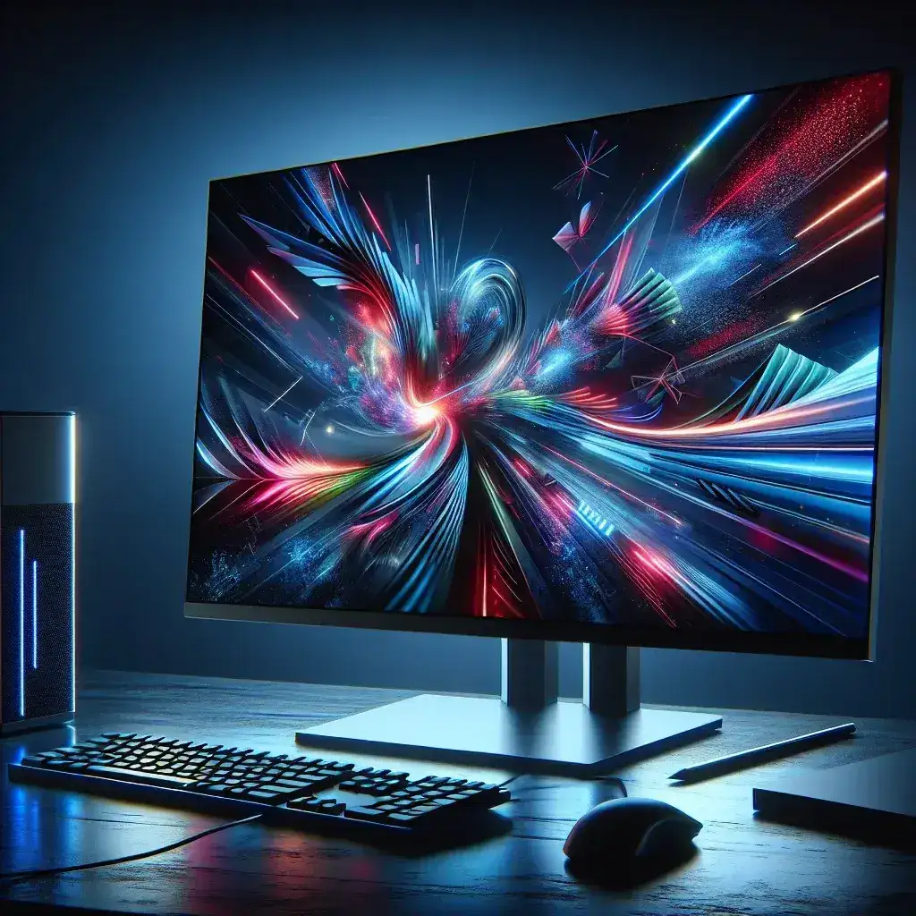 "Microsoft Surface Studio 3+ showcasing vibrant Mini-LED display technology in an elegant workspace setting, highlighting its advanced graphics and design features."